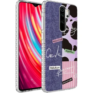 - Xiaomi Redmi Note 8 Pro - Kılıf Airbag Kenarlı Renkli Desenli Silikon Elegans Kapak - NO8 - T24968