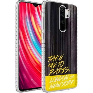 - Xiaomi Redmi Note 8 Pro - Kılıf Airbag Kenarlı Renkli Desenli Silikon Elegans Kapak - NO3 - T24968