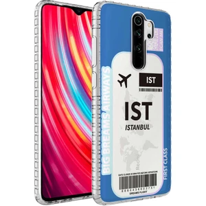 - Xiaomi Redmi Note 8 Pro - Kılıf Airbag Kenarlı Renkli Desenli Silikon Elegans Kapak - NO4 - T24968