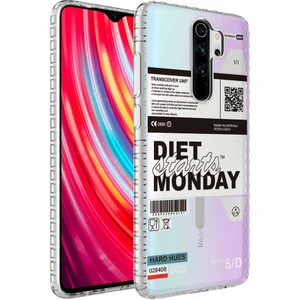 - Xiaomi Redmi Note 8 Pro - Kılıf Airbag Kenarlı Renkli Desenli Silikon Elegans Kapak - NO5 - T24968