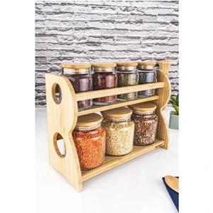 Bambum Tier 8 Parça 2 Katlı Standlı Baharat Seti