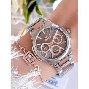 Çelik Kordon 30 mt Suya Dayanıklı Bileklik Hediyeli Kadın Kol Saati BSL.09.2385.4.02