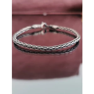 Piyera Silver Kazaziye Yuvarlak Ince Örgü Saf Gümüş Bileklik