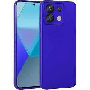 noktaks - Xiaomi Redmi Note 13 Pro 5G - Kılıf Mat Soft Premier Silikon Kapak - Saks Mavi - T30235
