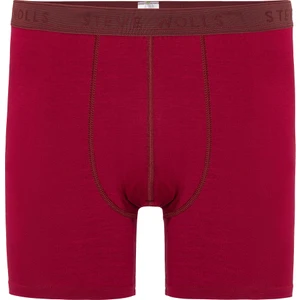 Steve Wolls Erkek Bordo Tekli Uzun Paça Bambu Boxer - 25200