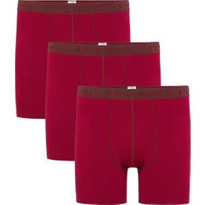 Steve Wolls Erkek Bordo 3’lü Uzun Paça Bambu Boxer - 25201