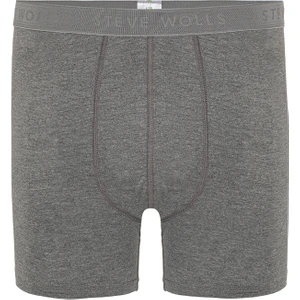 Steve Wolls Erkek Gri Tekli Uzun Paça Bambu Boxer - 25200
