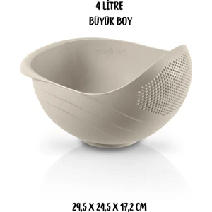 Melkan Home Çok Amaçlı Süzgeç & Pirinç Süzgeci 4 Litre & Büyük Pirinç Süzgeci