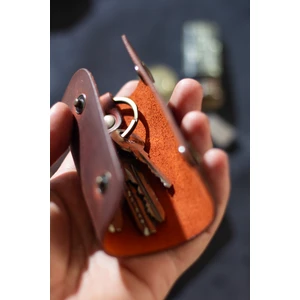 Hi Leather Kişiye İsme Özel Hakiki Deri Çıtçıtlı Anahtarlık