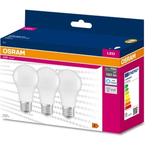 LED Ampul - 1521 Lümen 13 W E-27 6500K Beyaz 3'lü Paket