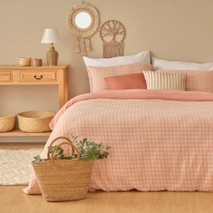 Bella Maison %100 Pamuk Ranforce Pavia İpliği Boyalı King Size Nevresim Takımı Mürdüm (240x220 cm)