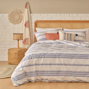 Bella Maison  Pamuk Saten Marine King Size Nevresim Seti Mavi (240X220 Cm)