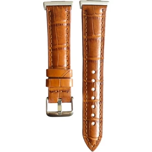 Huawei Watch Fit 3,4,4 Pro Uyumlu Hakiki Deri Kordon Kahverengi