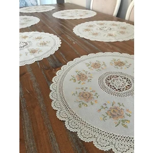 Dantel Görünümlü Amerikan Servis 6lı  / 1.sınıf Pvc