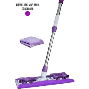 Yer Mopu Fayans Cam Duvar Yüzey Temizlik Mikrofiber Mandallı Mop