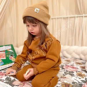 Bebeğime Çorap Çocuk Bisiklet Yaka Alt-Üst Eşofman Takımı - Üç Iplik Şardonlu