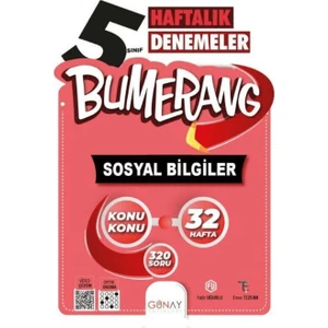 Günay Yayınları 5. Sınıf Bumerang 32 Haftalık Sosyal Bilgiler Denemeleri