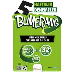 Günay Yayınları 5. Sınıf Bumerang 32 Haftalık Din Kültürü ve Ahlak Bilgisi Denemeleri