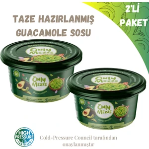Only Fresh Avokado Guacamole Sosu Soğuk Sıkım 2 Kap 400gr