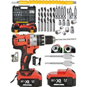 Germany Thechnology Xr 58 Watt 5 Ah Darbeli Çift Akülü Şarjlı Vidalama Matkap