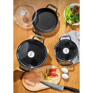 Viva Döküm Cam Kapaklı 6 Parça Sahan Seti