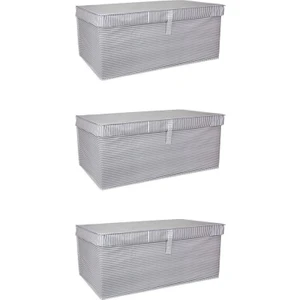 3'lü Çok Amaçlı Kutu Megaplus 70X40X30 Cm) Seti Yeni Sezon Su Geçirmez Nano Teknoloji Kumaş