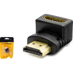 HDX1258 HDMI (M) - HDMI (F) L Tipi Dönüştürücü Ek Adaptörü - Siyah