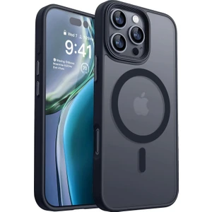 Apple Iphone 16 Pro Max Kılıf Magsafe Şarj Arka Yarı Şeffaf Kapak Sio Cover