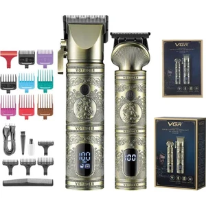 V-670 Metal Saç Kesim Makinesi  Profesyonel Saç Sakal Berber Seti