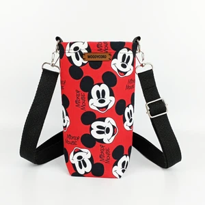 Woody Cord  1 Litrelik Matara Kılıfı Su Şişesi Taşıma Çantası Water Bottle Bag Mickey Mause