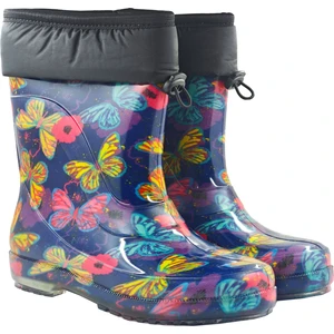 Kelebek Desenli Yünlü Su Geçirmez Çizme Kar & Yağmur Çizmesi