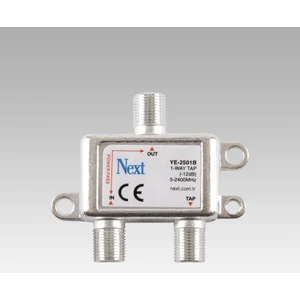 2'li 1/2 Tv Splitter Anten Çoklayıcı Uydu Bölücü Next YE-2502A 2400 Mhz 2 Çıkışlı