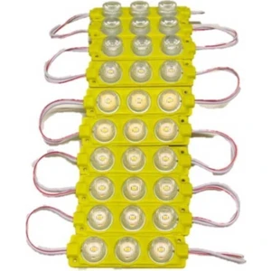 Parmak Lamba 3 Ledli Sarı 12V (10 Lu) Set