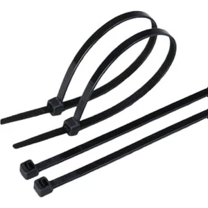 4.8 x 400 Kablo Bağı Plastik Cırt Kelepçe Siyah 100 Adet