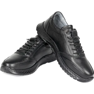 Black Vein Iç Dış  Deri Comfort Taban Ultra Ortopedik Günlük Erkek Ayakkabı
