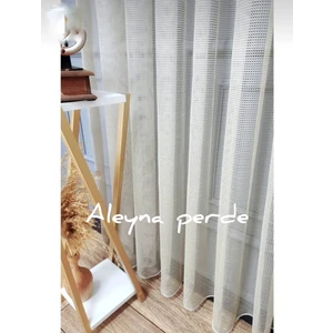 Aleyna Home Taç Vizon Renk File Tül Perde Sık Pile