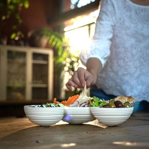 Tierra 3'lü Çerezlik Açık Krem