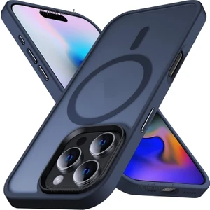 M.tk moveteck Apple iPhone 16 Pro Max Kılıf Kamera Çıkıntılı Mat Magsafe Wireless Şarj Destekli Siyah Renkli Hassas Butonlu Kapak