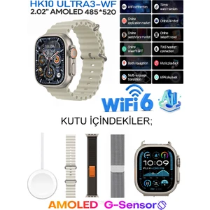 Watch Ultra 10 HK10 Ultra 13 Wi-Fi Modelli Tiktok,oyun,gps Yapay Zeka Tüm Telefonlara Uyumludur