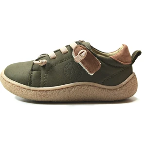 Onlo Ayakkabı PAFI504 Hakiki Deri Koyu Haki Ortopedik Erkek Bebek Sneaker Ayakkabı
