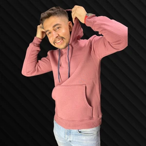 3 Iplik Şardonlu Kapüşonlu Kanguru Cepli Sweatshirt