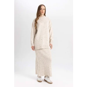 Regular Fit Esnek Belli Basic Düz Maxi Triko Etek B0090AX24WN