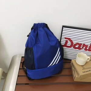 Eğitim Sırt Çantası Çizgili Ipli Saklama Çantası Futbol Çantası Ipli Seyahat Sırt Çantası Spor Yoga Spor Çantası (Yurt Dışından)