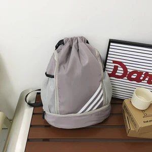 Eğitim Sırt Çantası Çizgili Ipli Saklama Çantası Futbol Çantası Ipli Seyahat Sırt Çantası Spor Yoga Spor Çantası (Yurt Dışından)