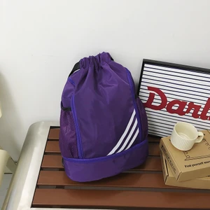 Eğitim Sırt Çantası Çizgili Ipli Saklama Çantası Futbol Çantası Ipli Seyahat Sırt Çantası Spor Yoga Spor Çantası (Yurt Dışından)