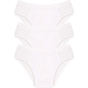 Erkek Pamuk 3lü Beyaz Slip 40129