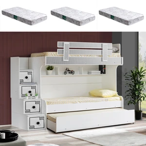 Ranza Çizgi Yavrulu Ranza + 3 Adet Comfort Yatak