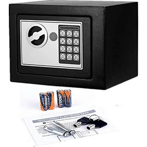 Elektronik Tuşlu Çelik Para Kasası Siyah (4434)