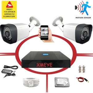2'li Hareket Algılayan 5 Mp Sony Lens 1080P 36 Ir LED Metal Kasa Güvenlik Kamerası SETI-436