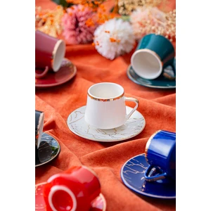 Milla 6 Kişilik Renkli Porselen Kahve Fincanı Takımı – 90 ml